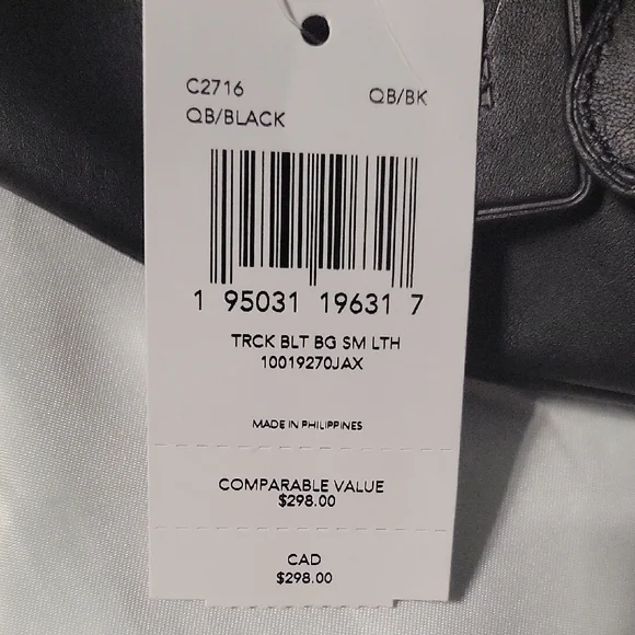 Coach Black Leather Crossbody Bag NWT